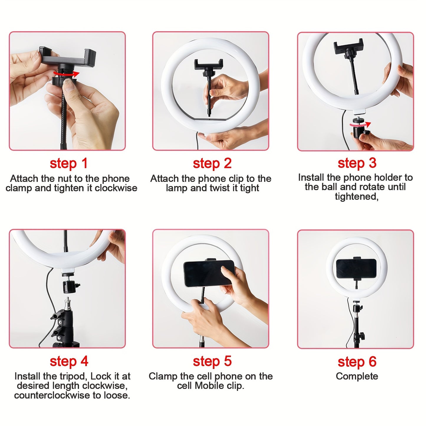 GlowPro 10 – LED Ring Light met Statief & Telefoonhouder