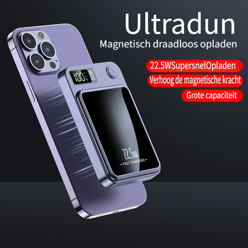 MagPro 10K – Magnetische Draadloze Powerbank (Snelladen & LED-display)