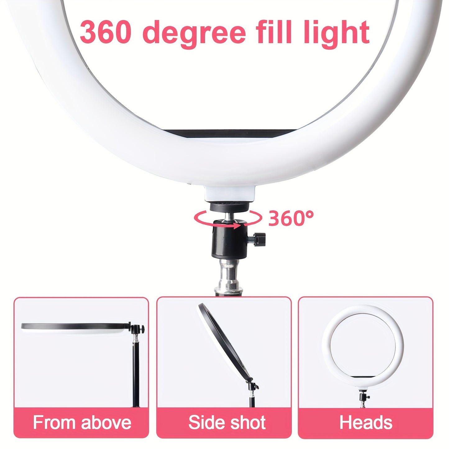 GlowPro 10 – LED Ring Light met Statief & Telefoonhouder