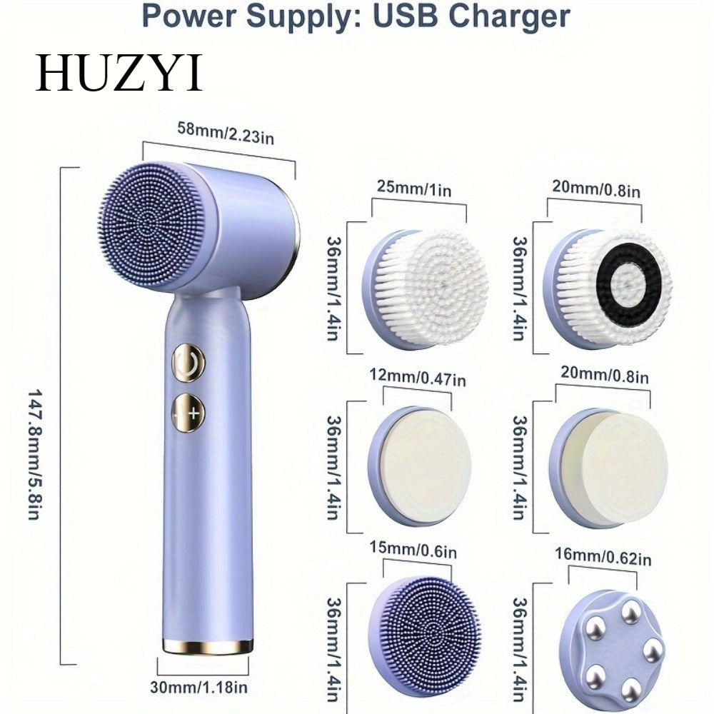 FaceCleaner - 6 -in-1 Gezichtsreiniger met Massage & Exfoliatie – Voor Een Stralende, Schone Huid