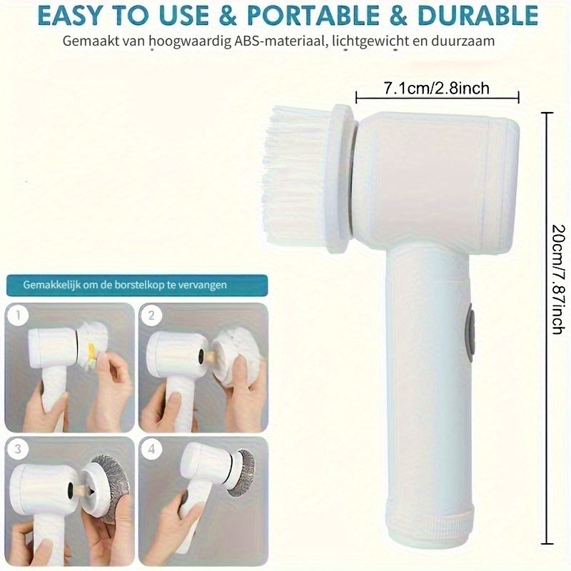 5-in-1 Elektrische Spin Scrubber