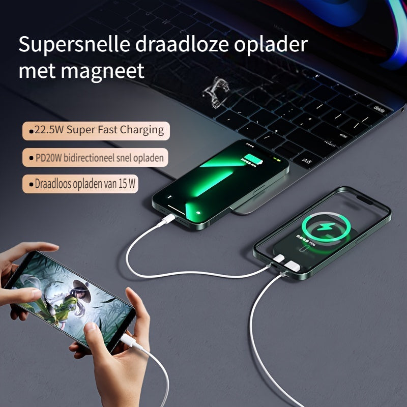MagPro 10K – Magnetische Draadloze Powerbank (Snelladen & LED-display)