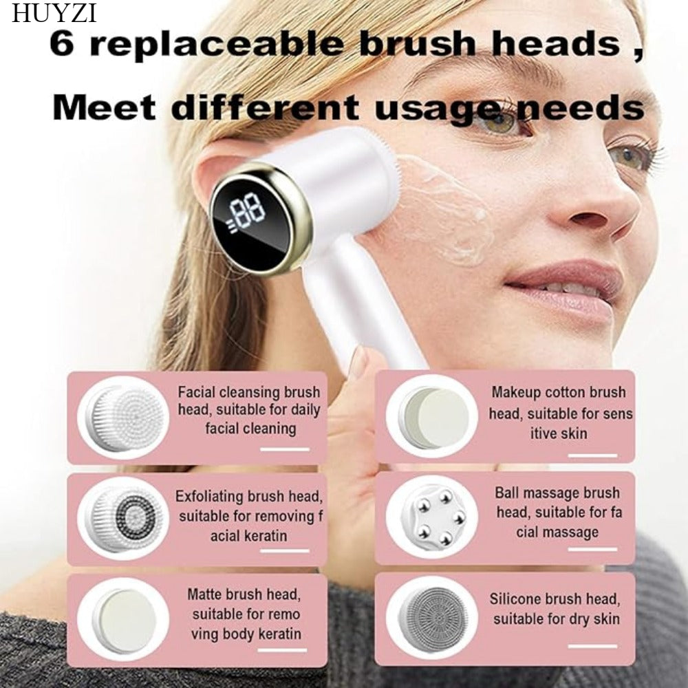 FaceCleaner - 6 -in-1 Gezichtsreiniger met Massage & Exfoliatie – Voor Een Stralende, Schone Huid
