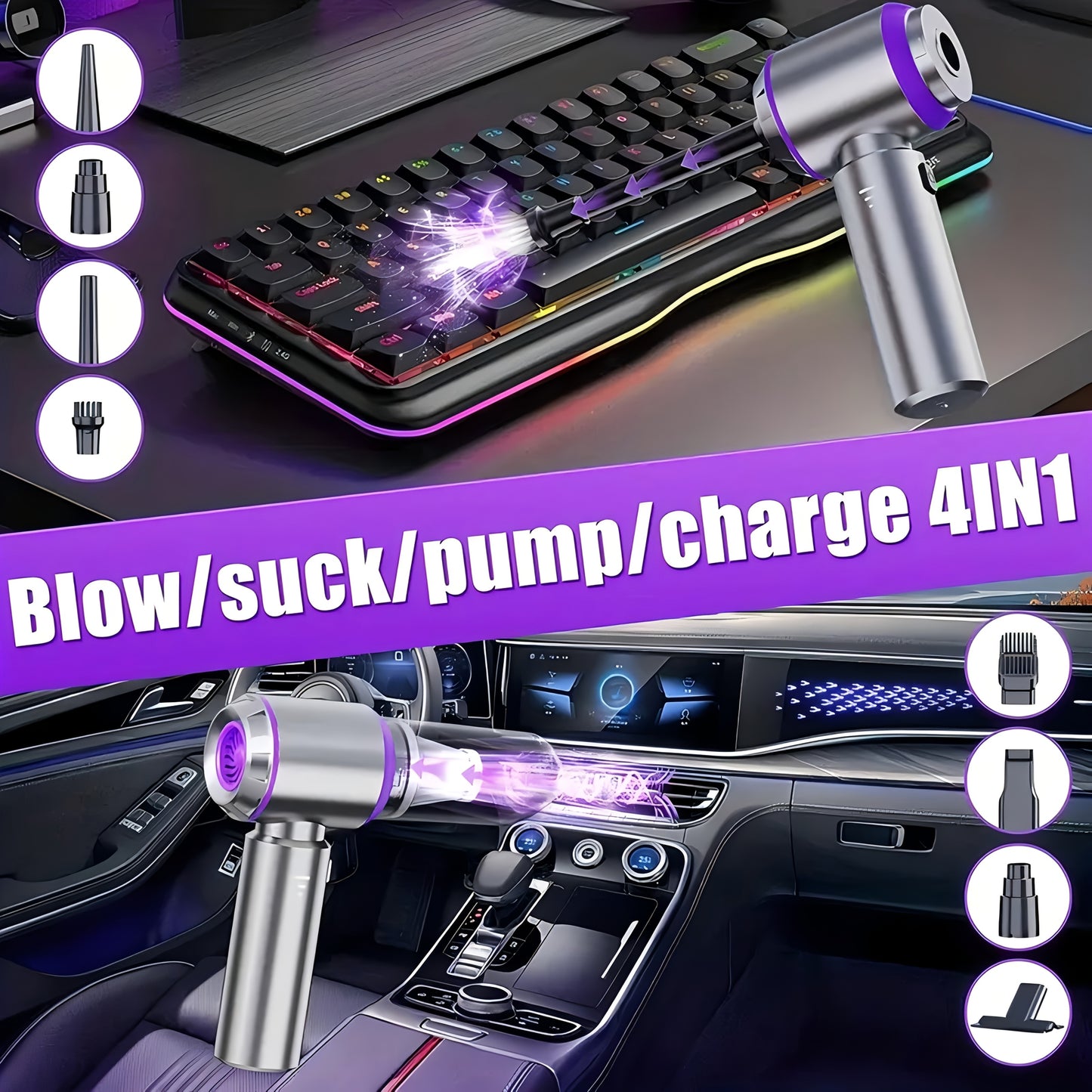 CleanForce Mini Pro - 4 in 1 Stofzuiger - Compact. Krachtig. Multifuntioneel.