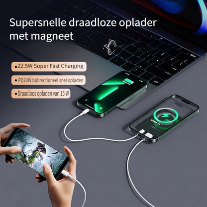MagPro 10K – Magnetische Draadloze Powerbank (Snelladen & LED-display)