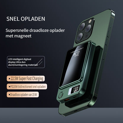 MagPro 10K – Magnetische Draadloze Powerbank (Snelladen & LED-display)