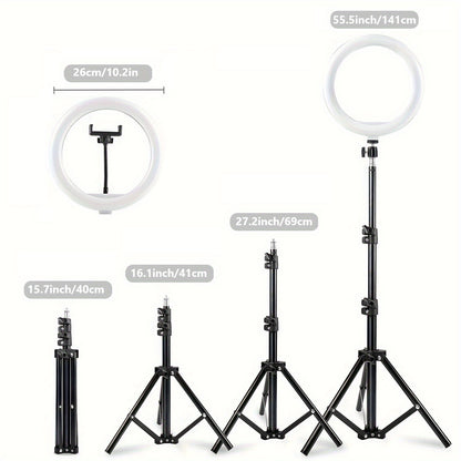 GlowPro 10 – LED Ring Light met Statief & Telefoonhouder